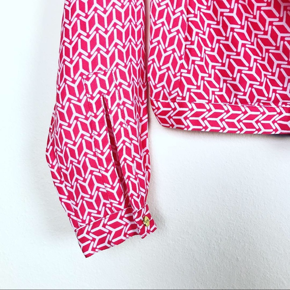 Worthington Coral Faux Wrap Long Sleeved Blouse MP - Picture 4 of 8